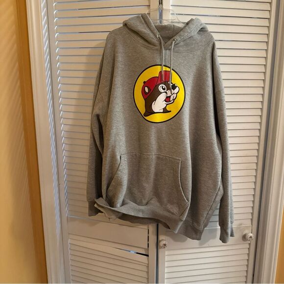 Gray Hoodie with Cartoon Logo - Picture 1 of 10